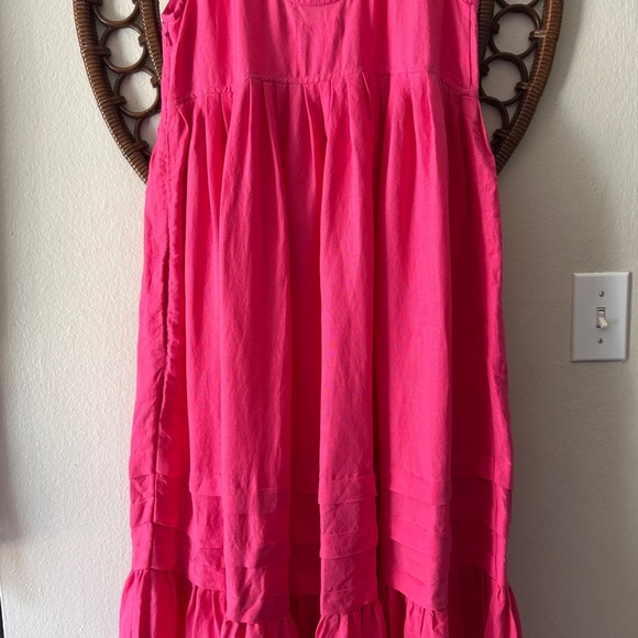 NWT Solid and striped empire linen Maxi Dress size S - Picture 8 of 14